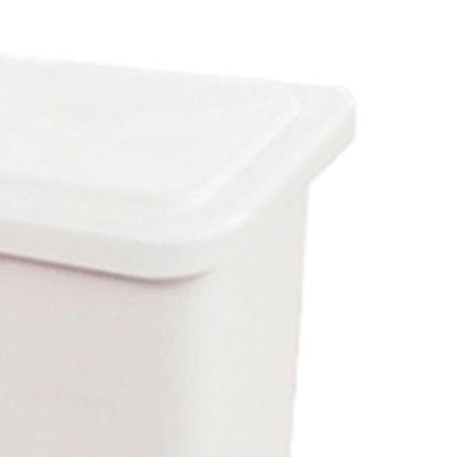 Imagem de Lixeira Branca 50 Litros com Pedal Cesto Lixo Banheiros Escritórios Cozinhas Lar Plástico