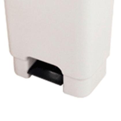 Imagem de Lixeira Branca 50 Litros com Pedal Cesto Lixo Banheiros Escritórios Cozinhas Lar Plástico