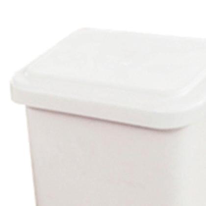 Imagem de Lixeira Branca 50 Litros com Pedal Cesto Lixo Banheiros Escritórios Cozinhas Lar Plástico