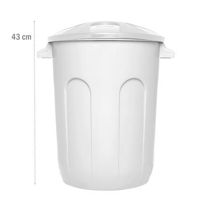 Imagem de Lixeira Branca Cesto De Lixo Grande Cozinha 30 Litros - Jaguar
