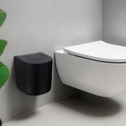 Imagem de Lixeira c/Tampa 5L Linha Suspensa 3M Black - Arthi