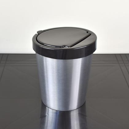 Imagem de Lixeira Cesto 10 Litros c/ Tampa Click Cor Inox Escritório