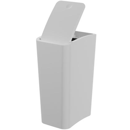 Imagem de Lixeira Cesto de Lixo 8L Com Tampa Click Retangular Banheiro Cozinha  Astra