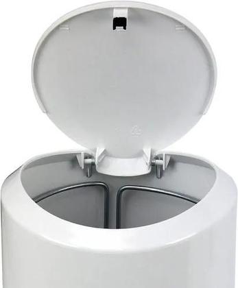 Imagem de Lixeira Cesto de Lixo Plastico 5L Banheiro Cozinha Abertura Com Click Branca Pratik