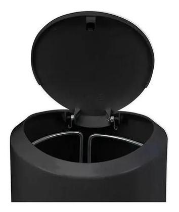 Imagem de Lixeira Cesto de Lixo Plastico 5L Banheiro Cozinha Abertura Com Click Preto Pratik