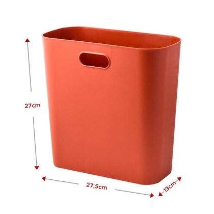 Imagem de Lixeira Cesto De Lixo Retangular Compacta Sem Tampa 7L