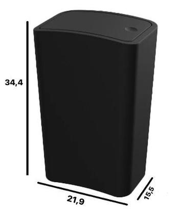 Imagem de Lixeira Cesto De Lixo Tampa Click Banheiro Cozinha 8 Litros Astra