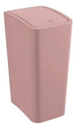 Imagem de Lixeira Cesto De Lixo Tampa Click Banheiro Rosa Rose 8 Litros 