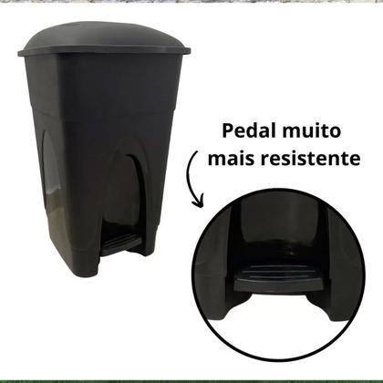 Imagem de Lixeira Cesto de Papel 30 Litros Multiuso Com Tampa e Pedal