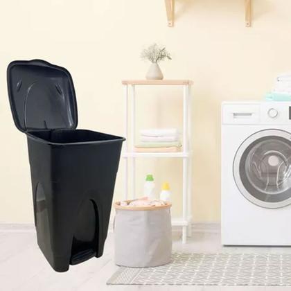 Imagem de Lixeira Cesto de Papel 30 Litros Multiuso Com Tampa e Pedal