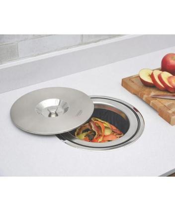 Imagem de Lixeira Clean De Embutir 5L Redonda Aço Inox Tramontina