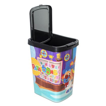 Imagem de Lixeira Click Plástica 9 Litros Patati Patatá Arqplast