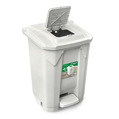 Imagem de Lixeira com Pedal 60L Branca com Tampa Click Arqplast