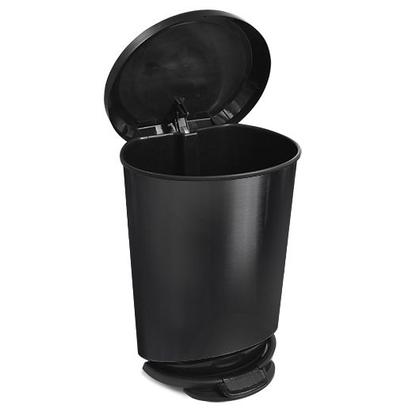 Imagem de Lixeira Com Pedal e Borda 20 Litros Preta Label 25777 Arqplast