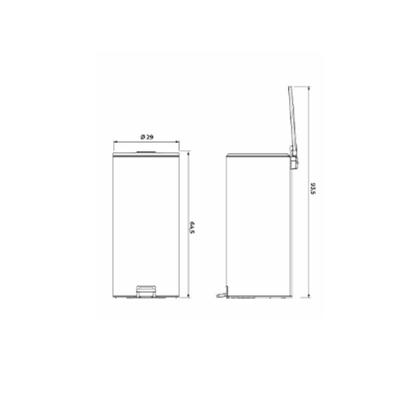 Imagem de Lixeira Com Pedal Loop Em Aco Inox C/ Acabamento Polido E Balde Interno 30 L (94547030) -tramontina
