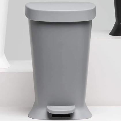 Imagem de Lixeira com Pedal New Square Banho 5,0L Cinza Frio 10424/0499 Coza