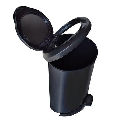 Imagem de Lixeira Com Pedal Tampa e Borda 45 Litros Preta Label
