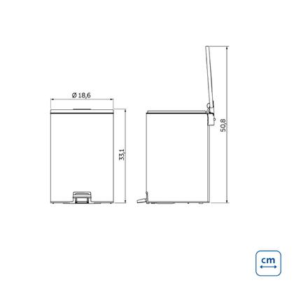 Imagem de Lixeira com Pedal Tramontina Loop Aço Inox Polido 5 Litros