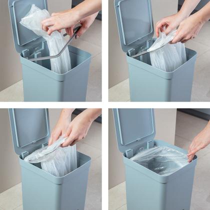 Imagem de Lixeira com Pedal Trium 30 L com Duplo Compartimento Branco Ou