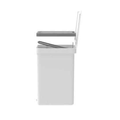 Imagem de Lixeira com Pedal Trium 30 L com Duplo Compartimento Branco Ou