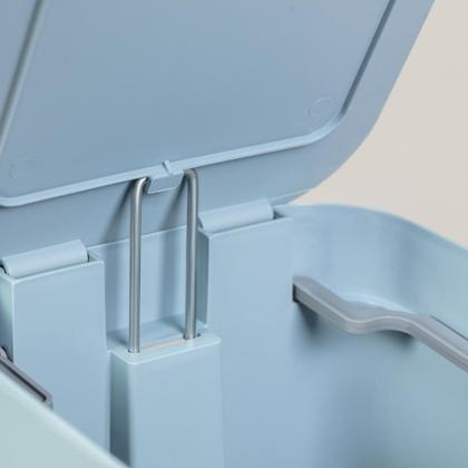 Imagem de Lixeira com pedal Trium Para Cozinha banheiro escritório OU 6 Litros lavabo Compacta Com anel oculta saco Com Tampa Resistente