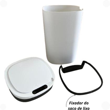 Imagem de Lixeira Com Sensor Automática Cozinha Banheiro 10L