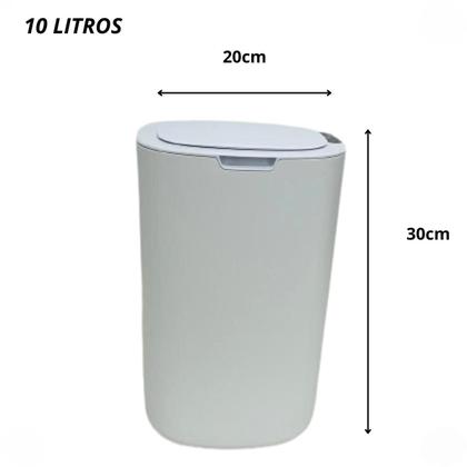 Imagem de Lixeira Com Sensor Automática Cozinha Banheiro 10L