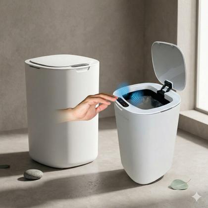Imagem de Lixeira Com Sensor Automática Cozinha Banheiro 10L