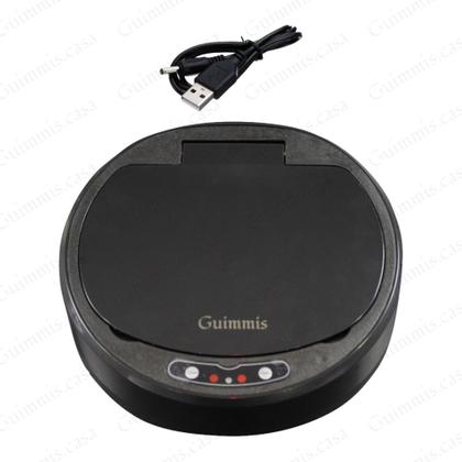 Imagem de Lixeira com Sensor Automática Preta Aço Inox 6 Litros - USB