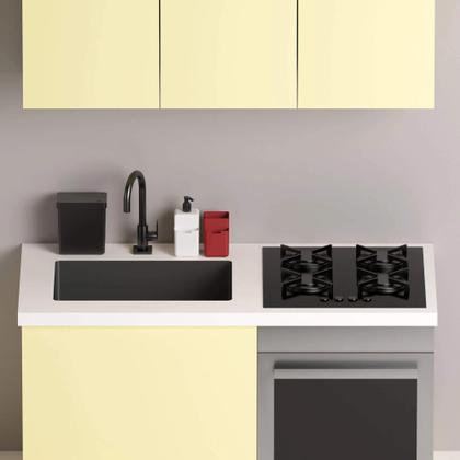 Imagem de Lixeira com Tampa Coza Single 2,5 Litros Vermelho Bold Brinox - 17009/0465