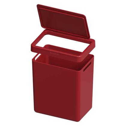 Imagem de Lixeira com Tampa Coza Single 2,5 Litros Vermelho Bold Brinox - 17009/0465