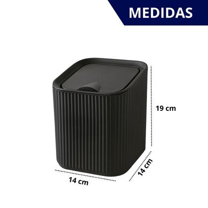 Imagem de Lixeira Compacta 3L com Tampa Basculante - Ideal para Cozinha e Bancadas