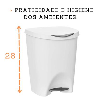 Imagem de Lixeira Cozinha Escritório Banheiro Resistente C/ Pedal 7,5L