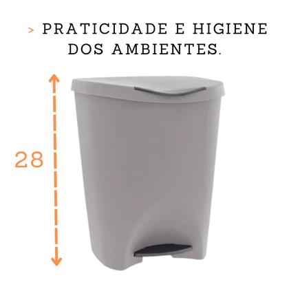 Imagem de Lixeira Cozinha Escritório Banheiro Resistente C/ Pedal 7,5L