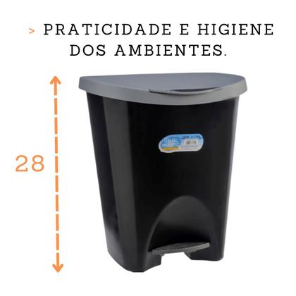 Imagem de Lixeira Cozinha Escritório Banheiro Resistente C/ Pedal 7,5L