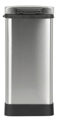 Imagem de Lixeira Cromada Retangular Estreita Com Pedal 10 Litros