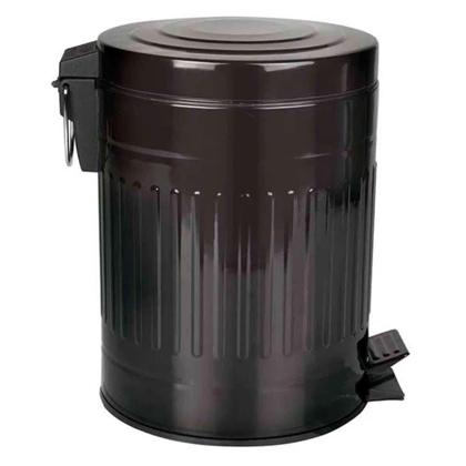 Imagem de Lixeira de Aço 5 Litros Retrô Preta 8239 MOR