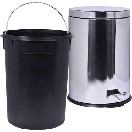 Imagem de Lixeira de Aço Inox com Pedal 5 Litros Kala