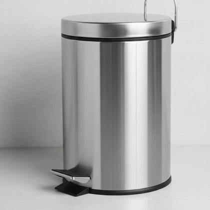 Imagem de Lixeira de Banheiro Cesto de Lixo para Cozinha Lixeira Inox Multiuso 5 Litros Para Cozinha Banheiro