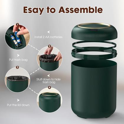 Imagem de Lixeira de banheiro com sensor de movimento automático 11L Procade Green