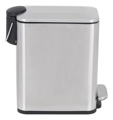 Imagem de Lixeira De Chao Para Banheiro 5l Metal 29x14x27cm - Inox