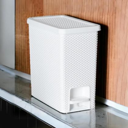 Imagem de Lixeira De Cozinha Moderna Quarto 10 Litros C/Pedal Multiuso