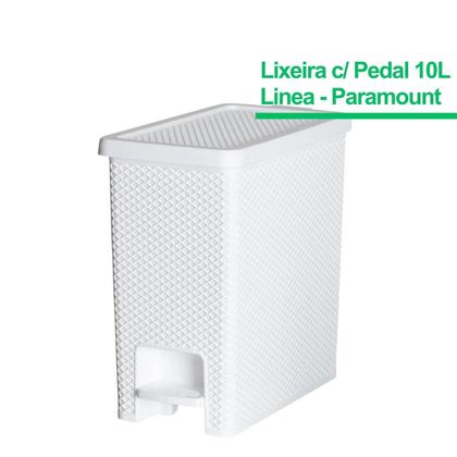 Imagem de Lixeira De Cozinha Moderna Quarto 10 Litros C/Pedal Multiuso