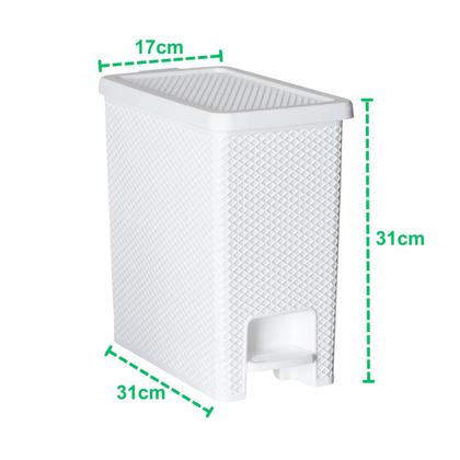 Imagem de Lixeira De Cozinha Moderna Quarto 10 Litros C/Pedal Multiuso