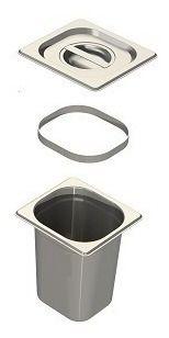 Imagem de Lixeira De Embutir Aço Inox Technox 3,5 Litros Cor Cinza