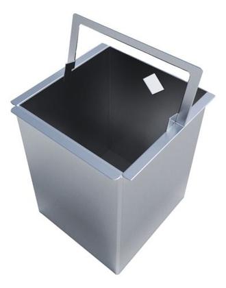 Imagem de Lixeira De Embutir Aço Inox Technox 5 Litros Cor Cinza Moderna