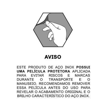 Imagem de Lixeira de Embutir em Aço Inox Escovado 4 Litros com Tampa Tamanho P