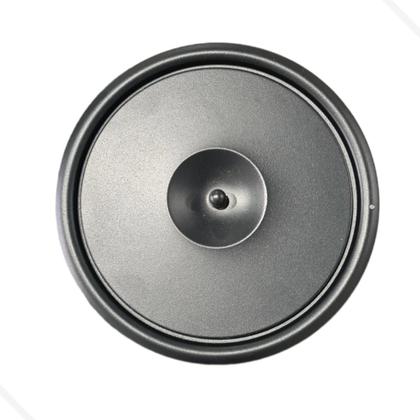 Imagem de Lixeira De Embutir Pias E Bancadas Inox 5 Litros Tampa Preta