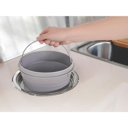 Imagem de Lixeira de Embutir Tramontina Clean Round em Aço Inox com Balde Plástico 8 L