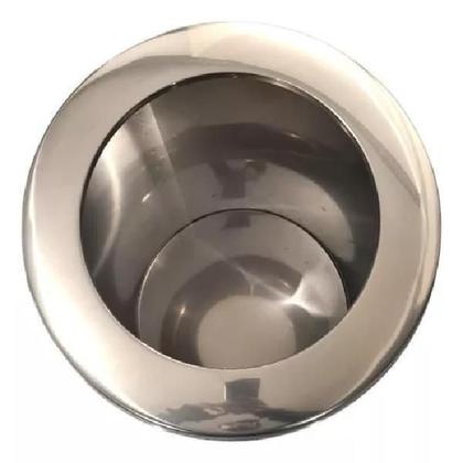 Imagem de Lixeira De Inox 31 Litros Tampa Aro Para Escritórios 24X70